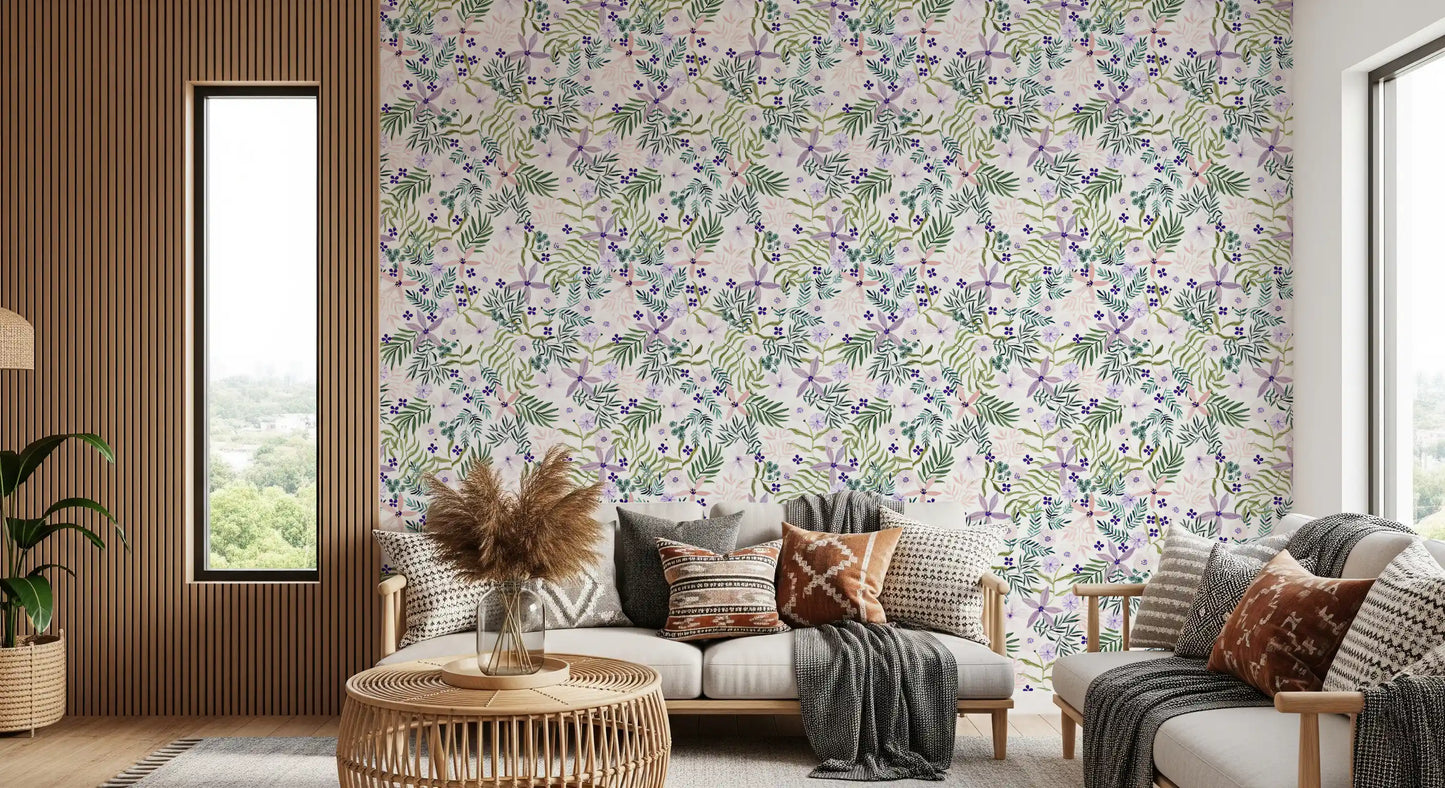 Painterly Spring Wildflower Trail Wallpaper⁠
