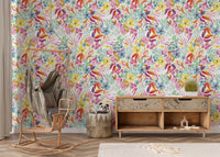 Charming Meadow Floral Illustration Wallpaper⁠