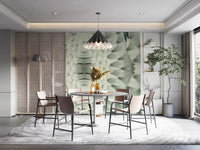 Monochromatic Sculptural Geometric Flower - GARDENIA Wall Mural