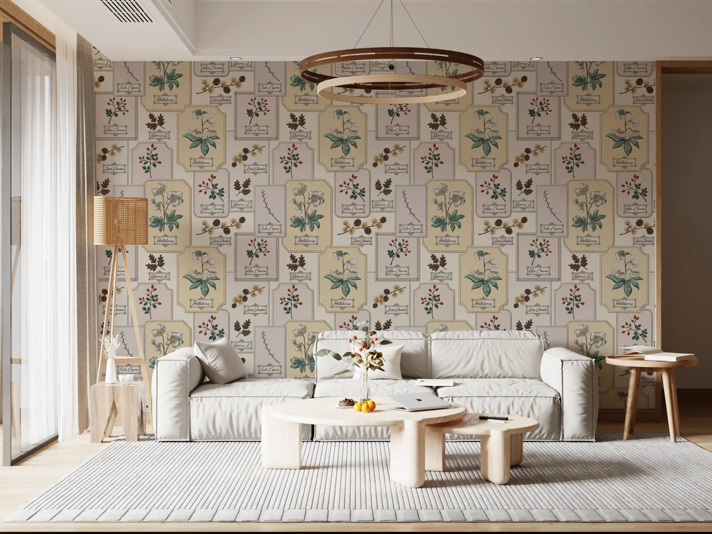 Botanical Winter Specimen Herbarium Wallpaper⁠