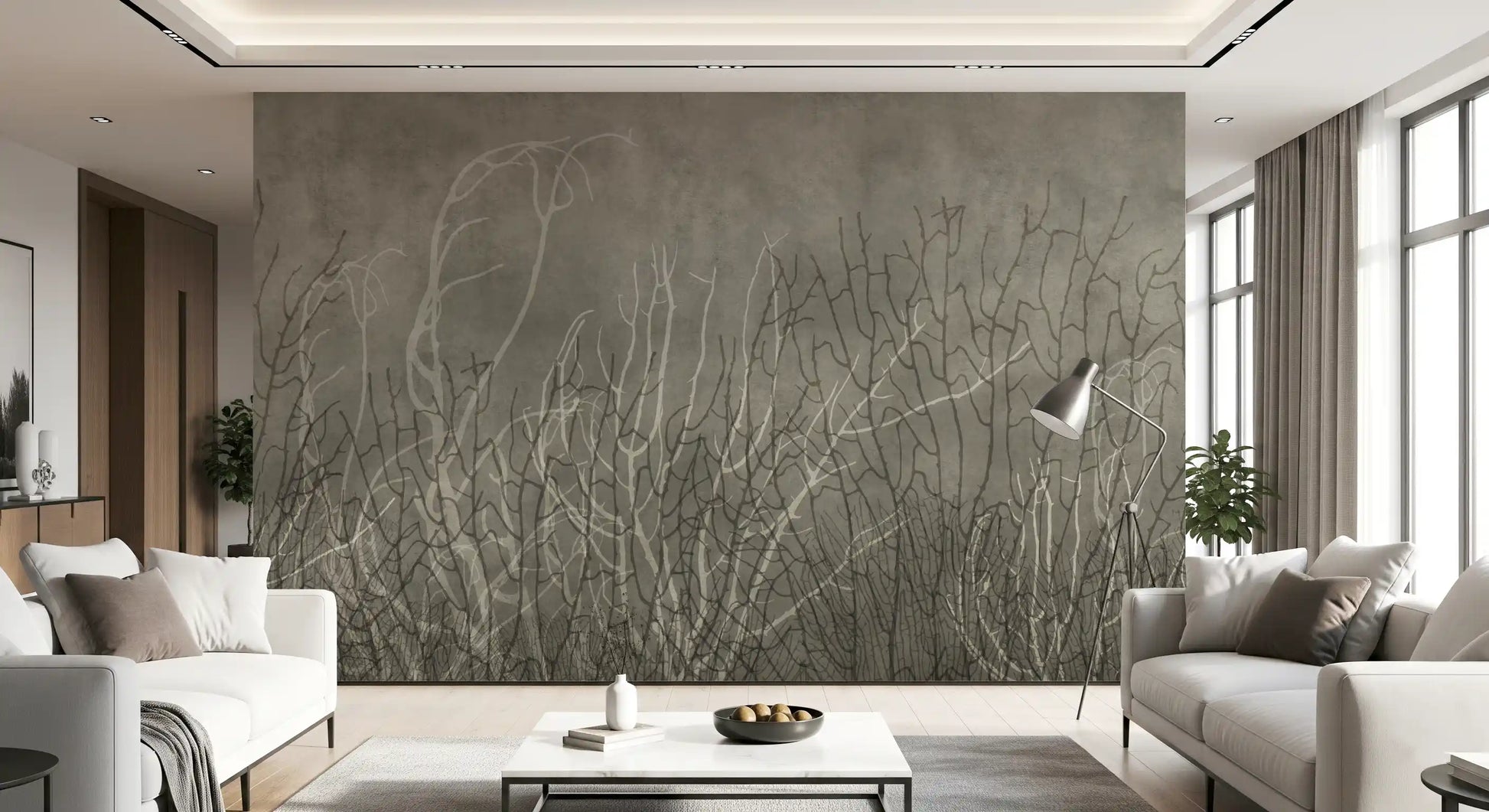 Sea Fans - Greige Wall Mural