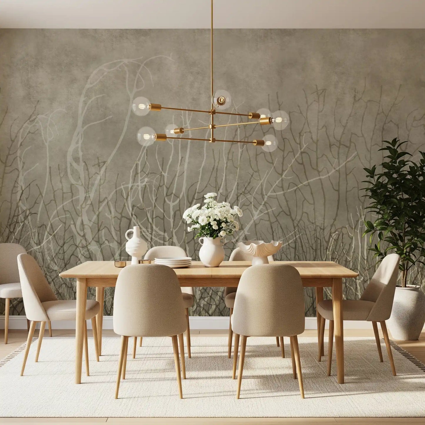 Sea Fans - Bisque Wall Mural