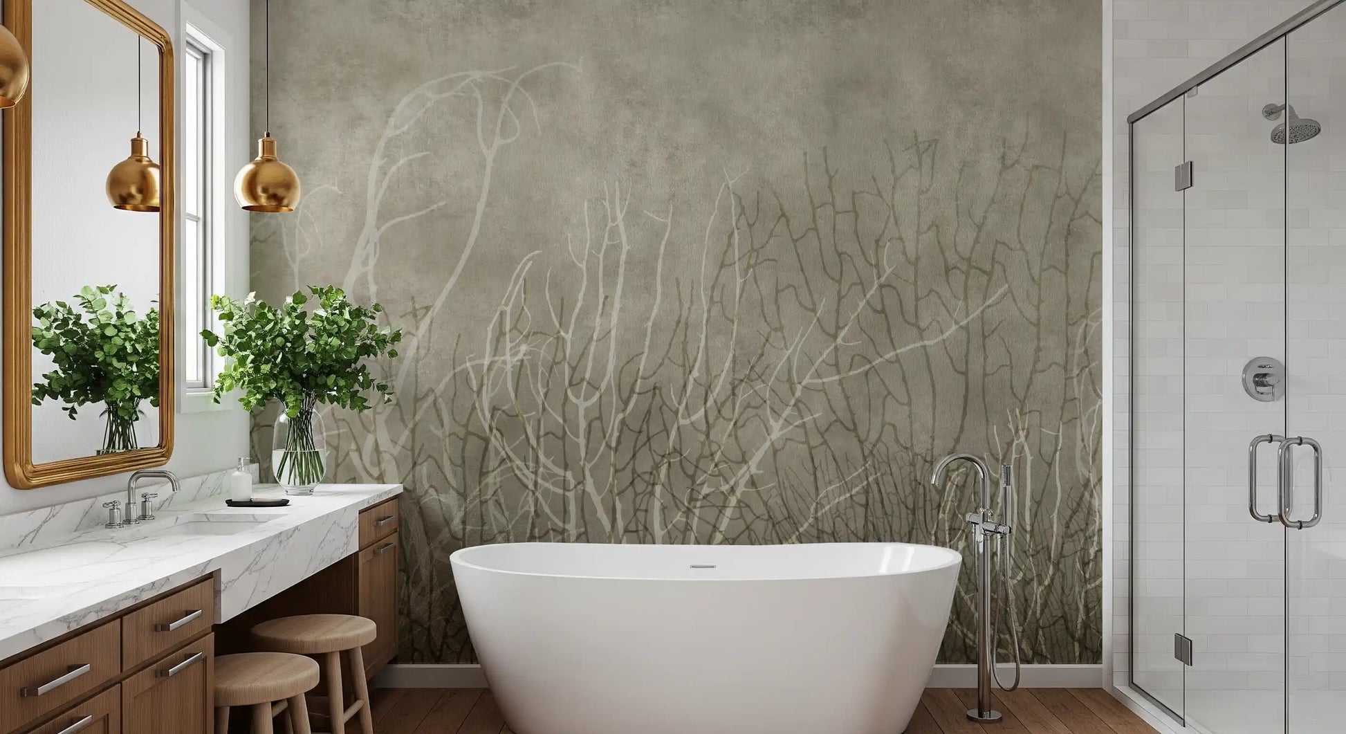 Sea Fans - Bisque Wall Mural