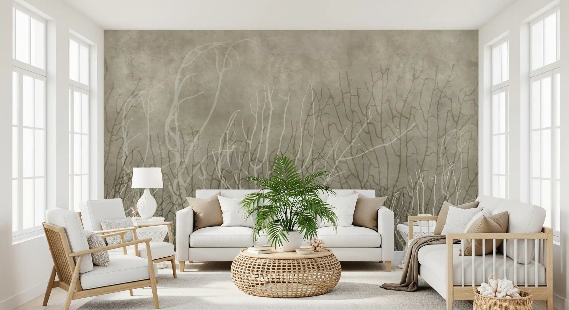 Sea Fans - Bisque Wall Mural