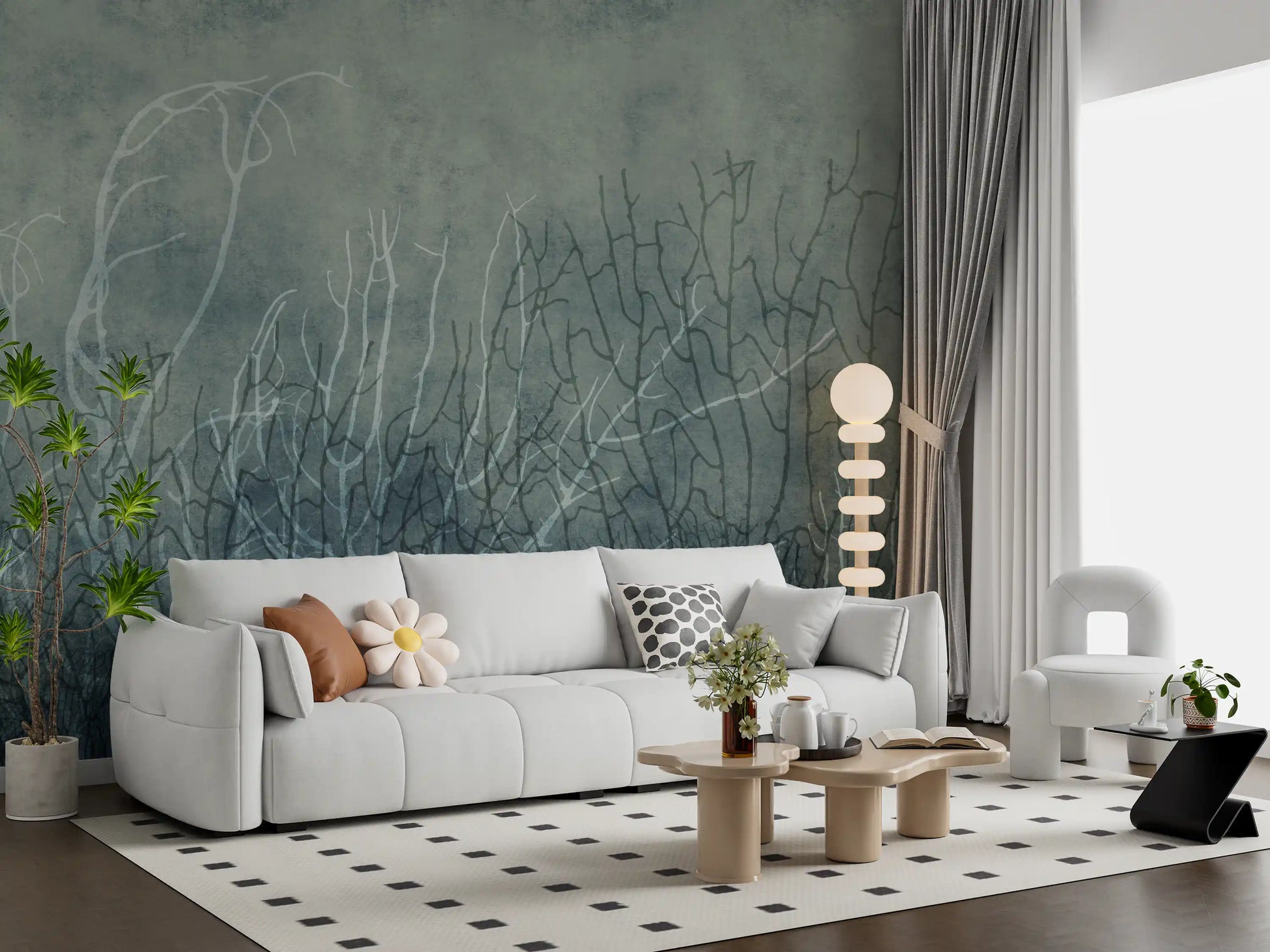 Sea Fans - Deep Lake Wall Mural