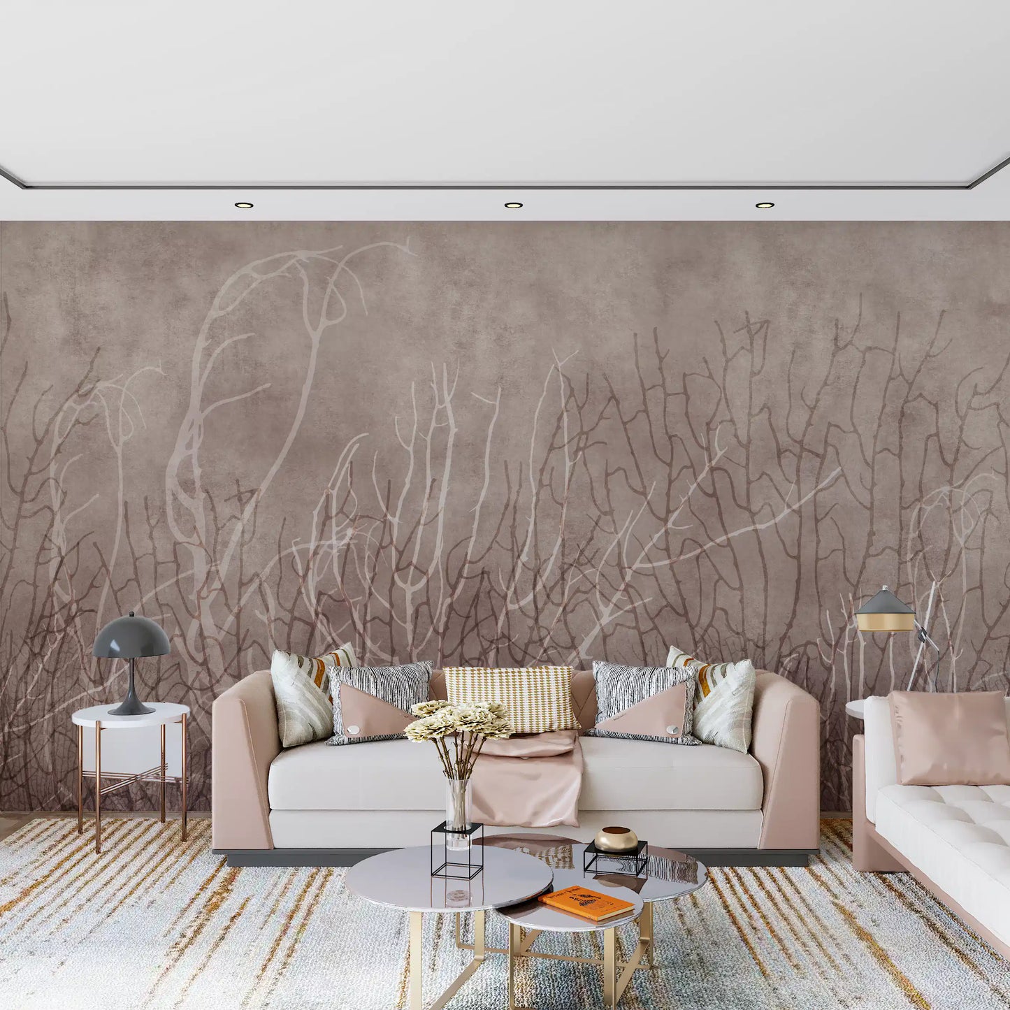 Sea Fans - Mauve Plum Wall Mural