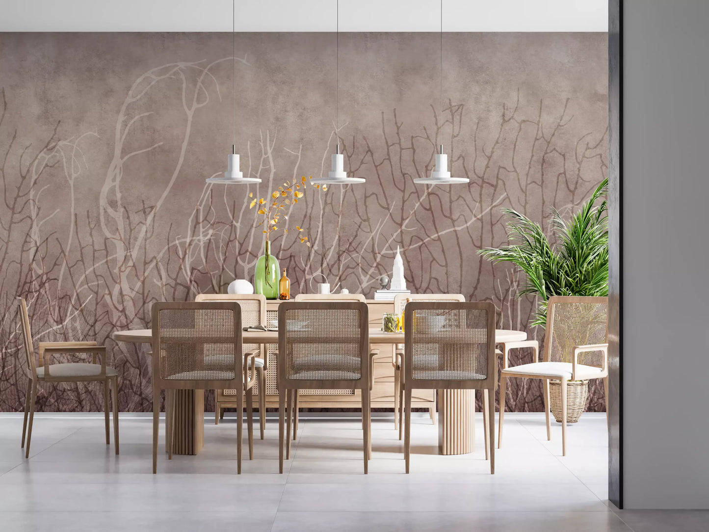 Sea Fans - Mauve Plum Wall Mural