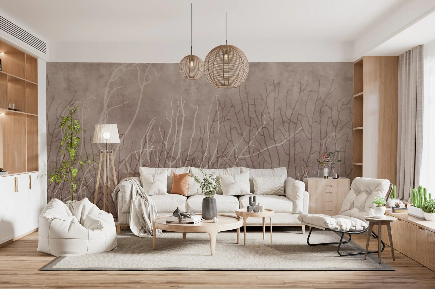 Sea Fans - Mauve Plum Wall Mural