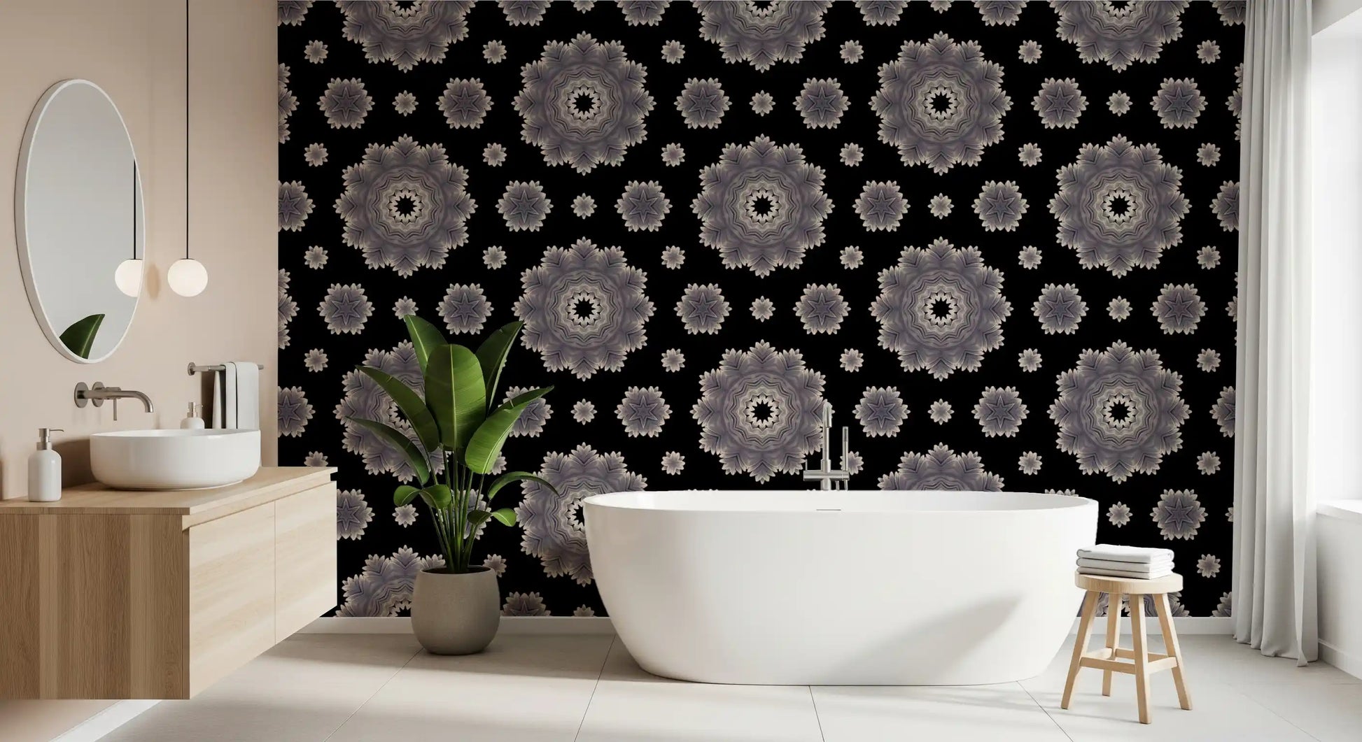 Ethereal Petal Bloom Pattern Wallpaper⁠