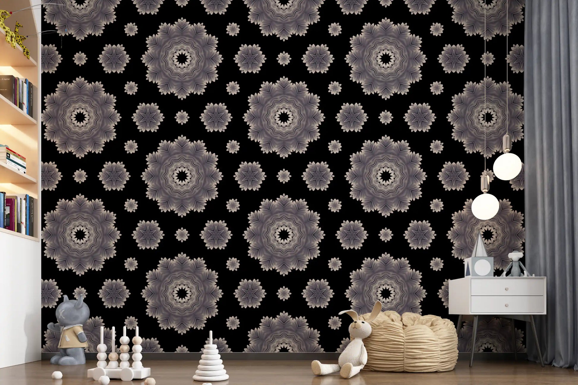 Ethereal Petal Bloom Pattern Wallpaper⁠