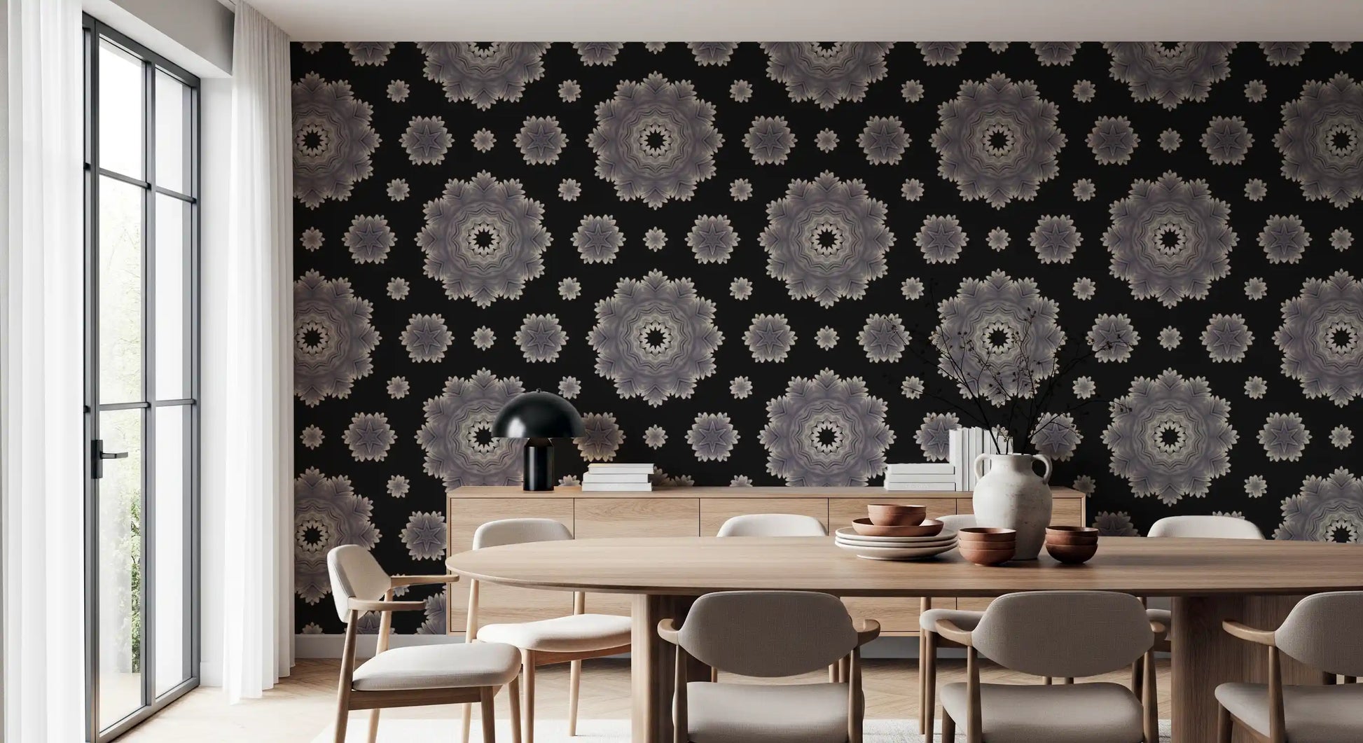Ethereal Petal Bloom Pattern Wallpaper⁠