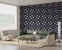Monochrome Floral Kaleidoscope Wallpaper⁠