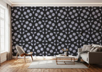 Monochrome Floral Kaleidoscope Wallpaper⁠