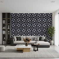 Monochrome Floral Kaleidoscope Wallpaper⁠