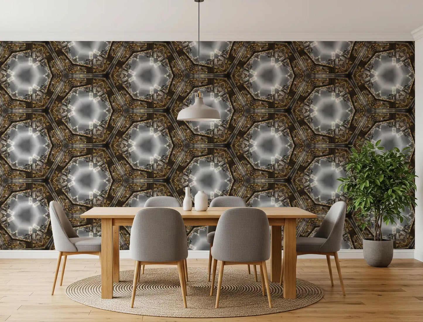 Manhattan Kaleidoscope Geometry Wallpaper⁠