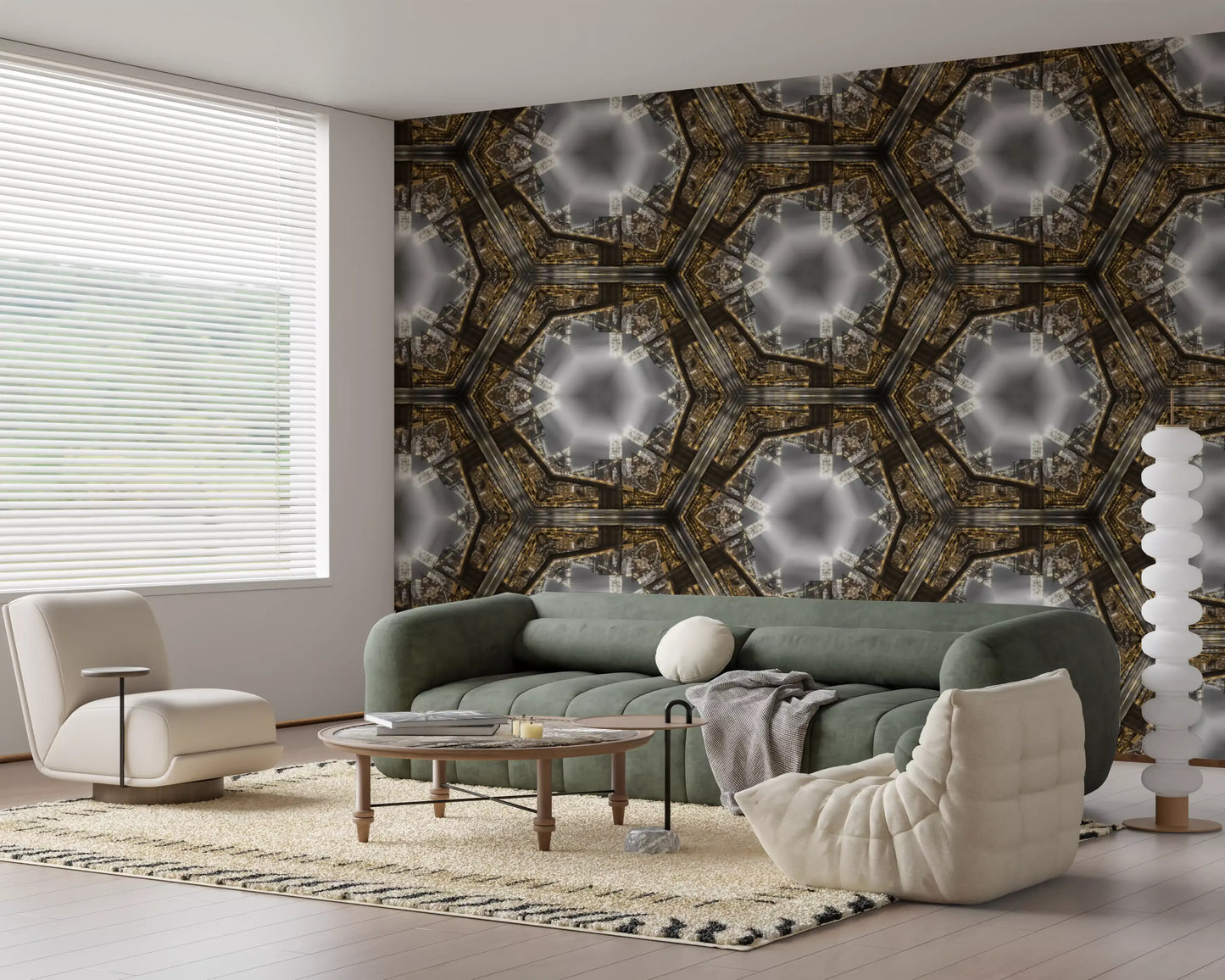 Manhattan Kaleidoscope Geometry Wallpaper⁠