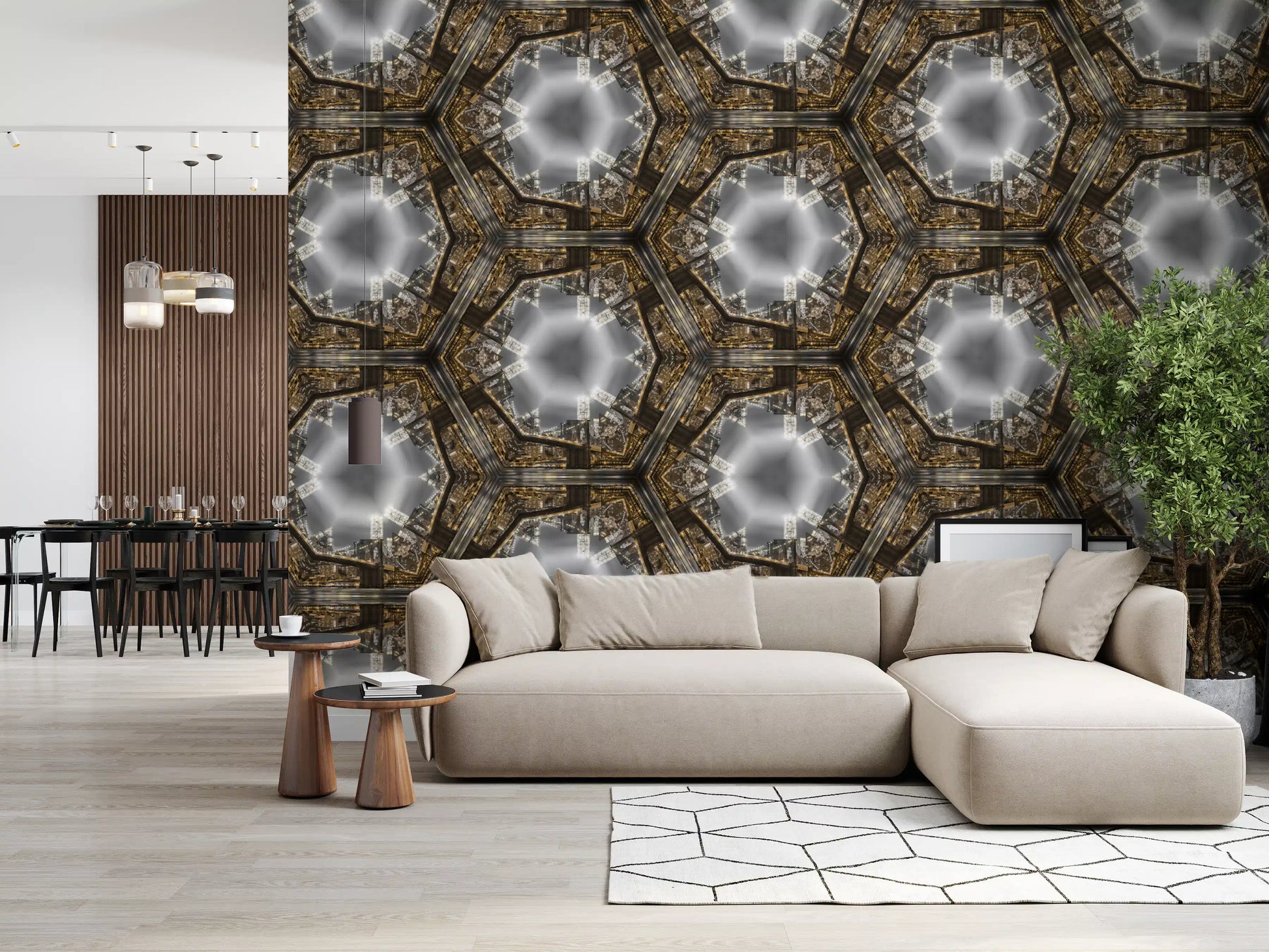 Manhattan Kaleidoscope Geometry Wallpaper⁠