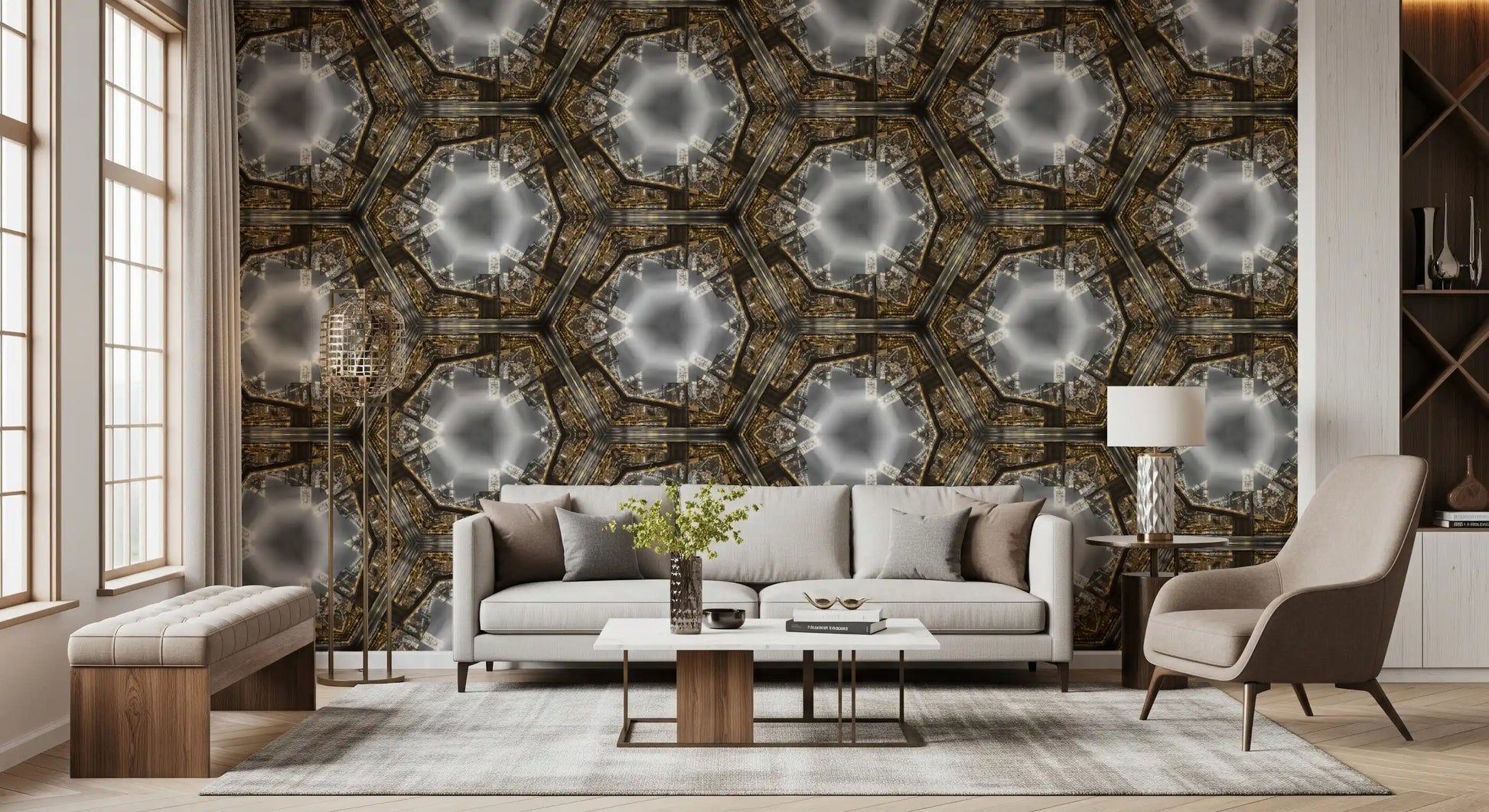 Manhattan Kaleidoscope Geometry Wallpaper⁠