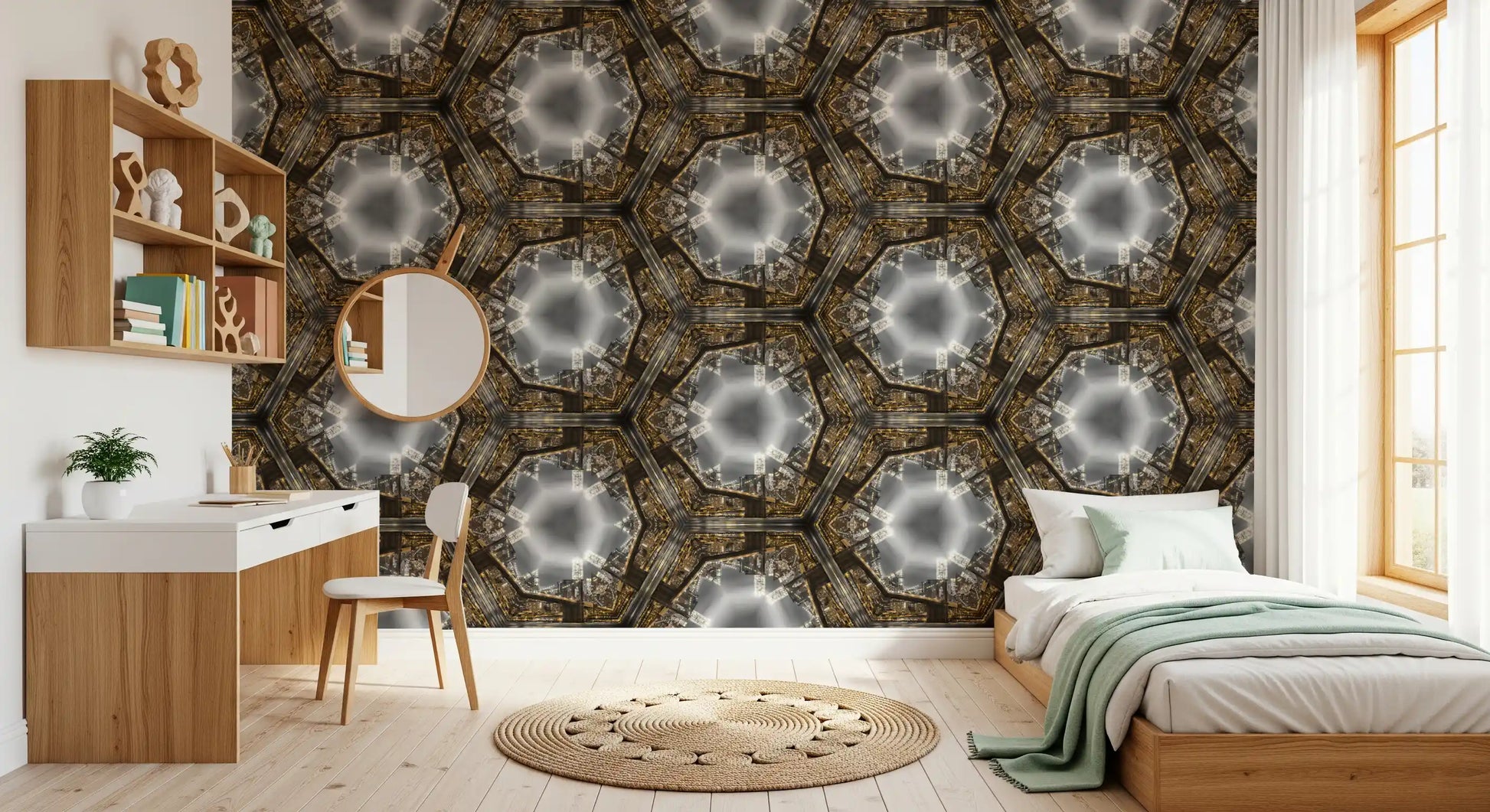 Manhattan Kaleidoscope Geometry Wallpaper⁠