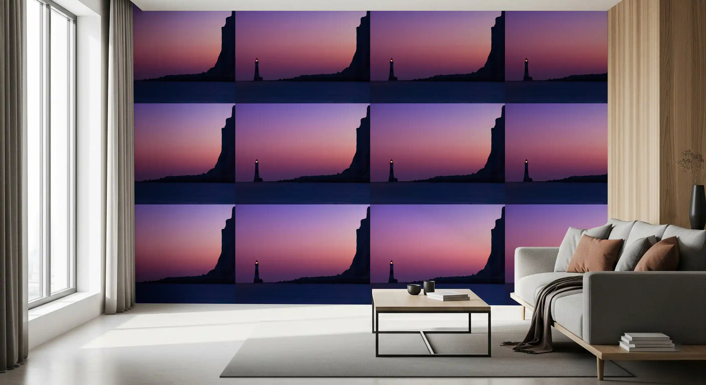 Twilight Coastal Beacon Wallpaper⁠