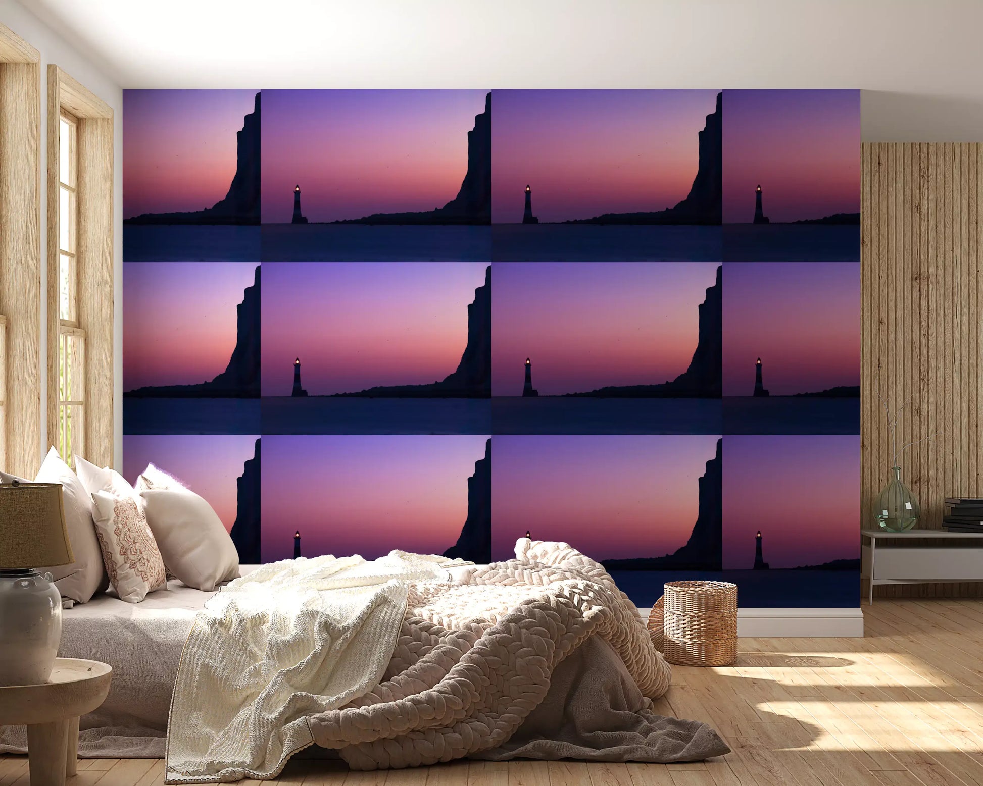 Twilight Coastal Beacon Wallpaper⁠