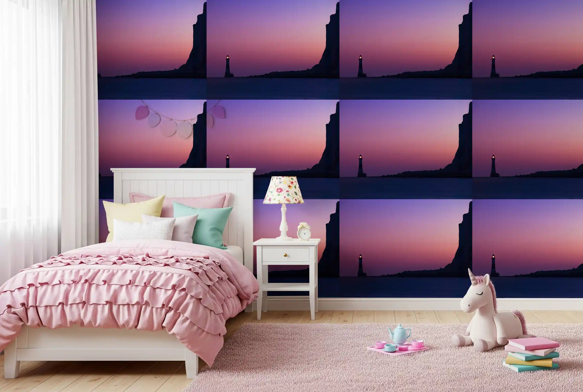 Twilight Coastal Beacon Wallpaper⁠