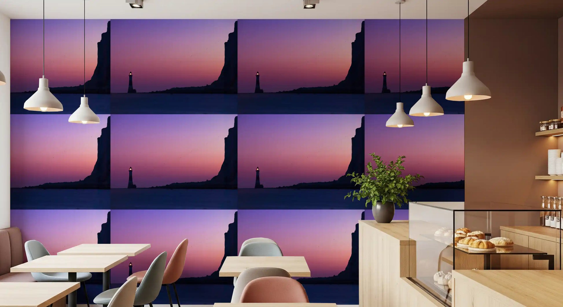 Twilight Coastal Beacon Wallpaper⁠