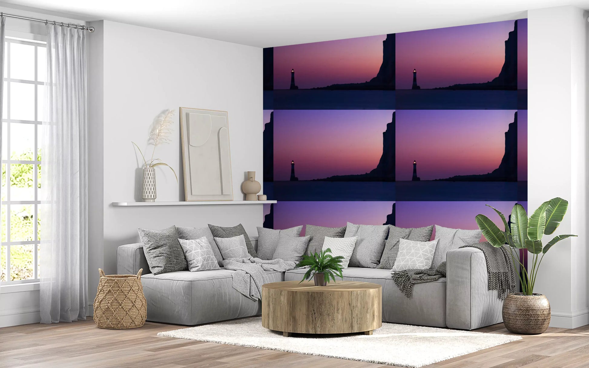 Twilight Coastal Beacon Wallpaper⁠