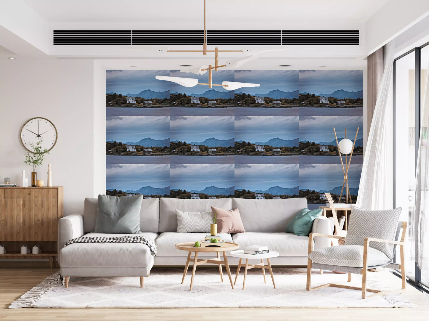 Scandinavian Mountain Fjord Haven Wallpaper⁠
