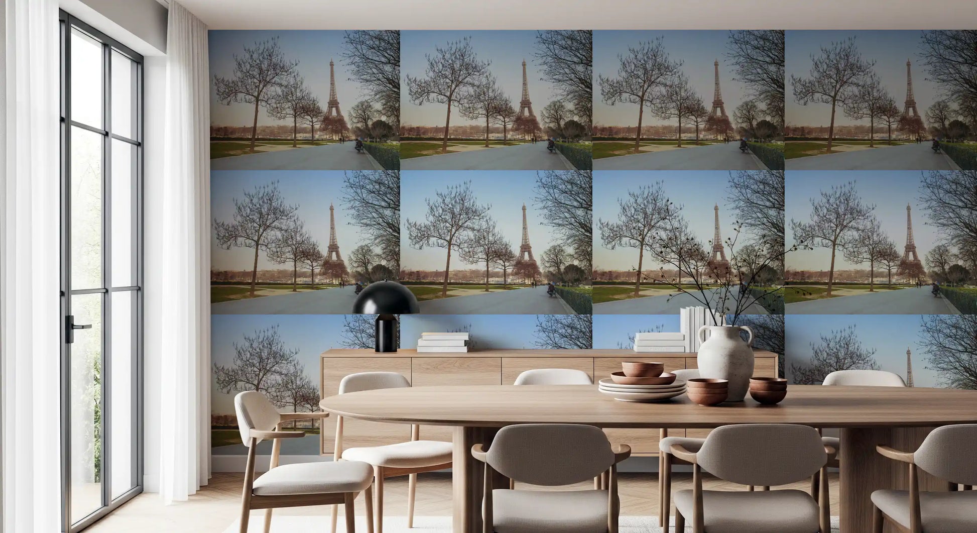 Parisian Morning Pathway Wallpaper⁠