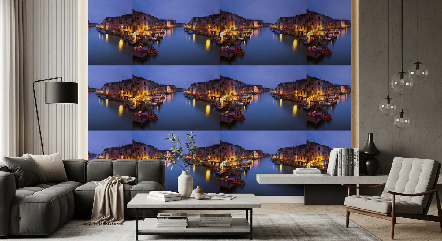Venetian Twilight Canal View Wallpaper⁠