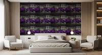 Midnight Venice Gondolas in Purple Wallpaper⁠