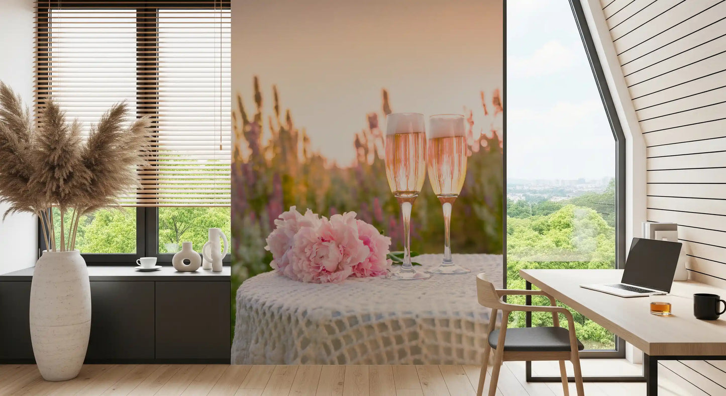 Pink Peony Celebration Wall Mural