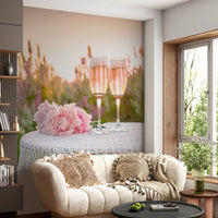 Pink Peony Celebration Wall Mural