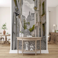 Montmartre Cobbled Parisian Alleyway Wall Mural