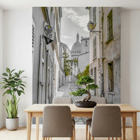 Montmartre Cobbled Parisian Alleyway Wall Mural