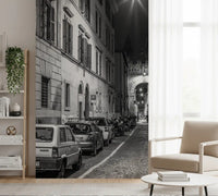 Italian Nighttime Cobblestone Alley Wall Mural
