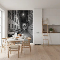 Italian Nighttime Cobblestone Alley Wall Mural