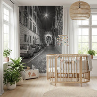Italian Nighttime Cobblestone Alley Wall Mural