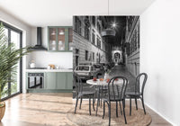 Italian Nighttime Cobblestone Alley Wall Mural