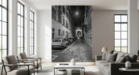 Italian Nighttime Cobblestone Alley Wall Mural