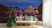 Eternal City Dusk Reflection Wall Mural