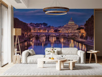 Eternal City Dusk Reflection Wall Mural
