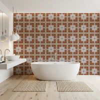 Aged Masonry Geometric Mosaic Wallpaper⁠