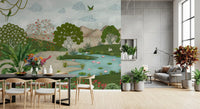 Enchanted Riverbank Flora Wall Mural