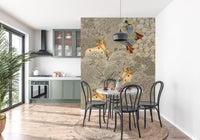 Krishna and Cows Forest Scene Wall Mural