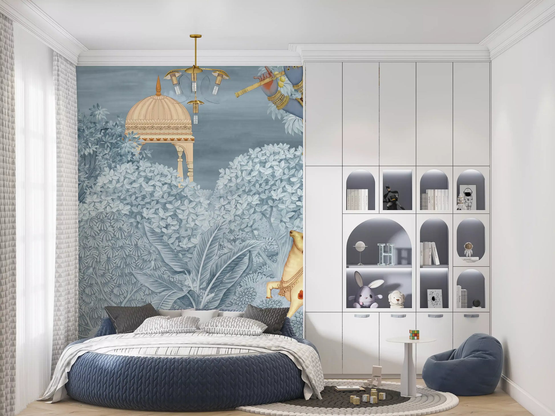 Krishna Enchanted Forest Wall Mural