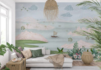 Exotic Parrot and Floral Haven Wall Mural