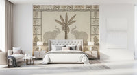 Indian Heritage Elephant and Tree Scene Wall Mural