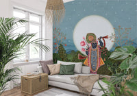 Divine Moonlight Forest Garden Wall Mural